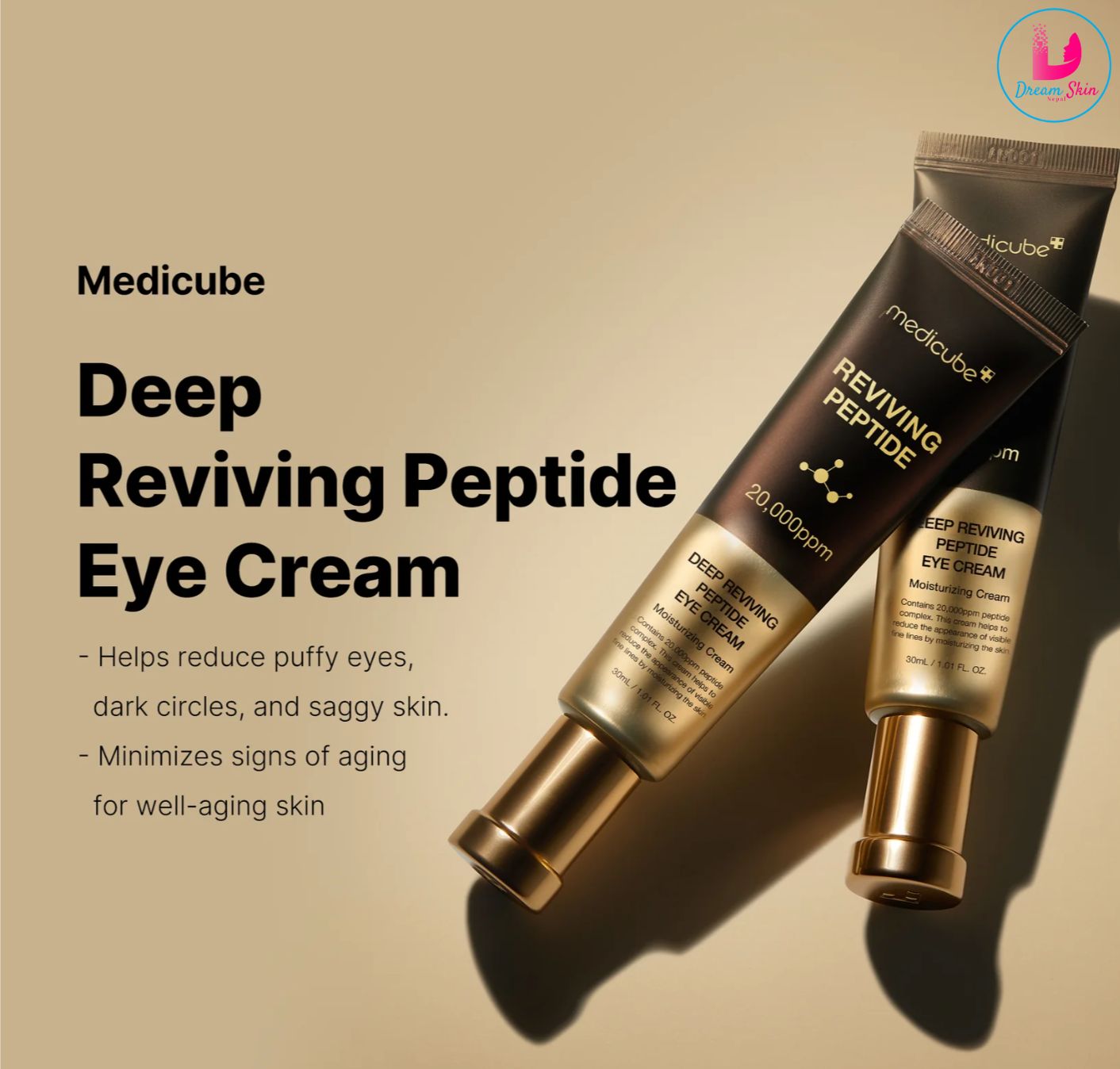 Medicube Deep Lifting Peptide Eye Cream For Face, 30ml